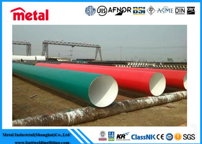 3LPE LSAW 24 INCH Coated Steel Pipe WT 14.3MM For Gas / Oil Transportation