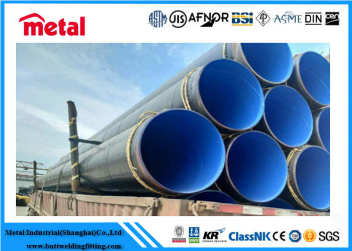 LSAW Coated Steel Gas Pipe , Anti Corrosion Protection Coated Black Pipe