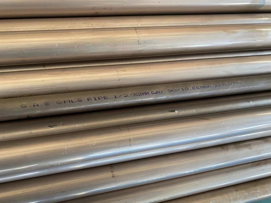 Copper Nickel Pipe Seamless Annealed PE  3/4 &quot; 2 MM EEMUA 144 SEC.1 Alloy Cn102 Pipe