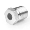 Stainless steel plug fusible fittings pipe plug tube adapter with eutectic alloy fittings
