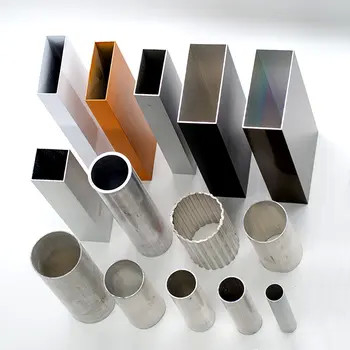 60617075 aluminum tube industrial round square aluminum pipe rectangular anodized extruded alloy metal aluminum tubes pr