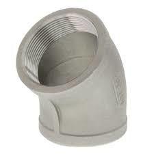 2023 Alloy Steel Pipe Fittings Nickel Alloy Threaded Elbow 45 Degree Forged Silver 1 To 24 Inch