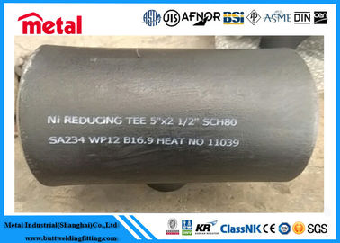 Seamless Alloy Steel Fittings SA234 WP12 Reducing Tee 5'' X 2 1/2'' SCH80