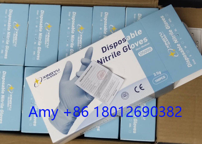 9 Inch Powdered Allergy Free Disposable Nitrile Gloves