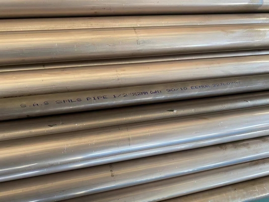 Copper Nickel Pipe SEAMLESS ANNEALED PE  1 &quot; 2.5 MM EEMUA 144 SEC.1 ALLOY CN102 Pipe