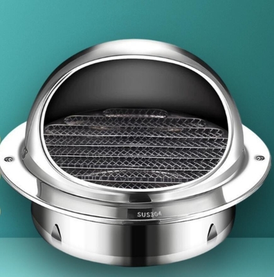 Stainless Steel Ventilation Exhaust Grille Waterproof Air Vent Cap 4&quot;  60MM 304 Stainless Steel