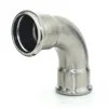 Stainless Steel SS304 SS316L Food Grade Polishing 90 Degree Elbow Bend For Pipe Fittings