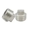 Stainless Steel Screwed Pipe Fittings Threaded Pipe Fittings Square head plug,150PSI, SS304 SS316
