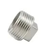 Stainless Steel Screwed Pipe Fittings Threaded Pipe Fittings Square head plug,150PSI, SS304 SS316