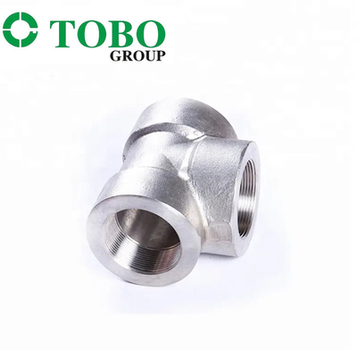 Alloy Steel Forged Tee SS316/304 Pipe Fittings Manufacture in China Stainless Steel Threaded Socket weld Equal Tee