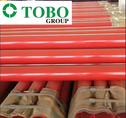 High-quality external galvanized lining red plastic coated composite steel pipe for water supply and fire fighting