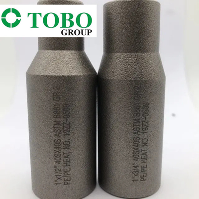 Forged Pipe Fittings Titanium Alloy Steel ASTM B861 GR2 2'' x 1'' SCH10S x SCH40S Titanium Alloy Swage Nipple