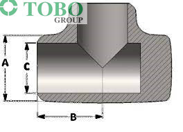 Metal Steel Pipe Fittings Equal Tee DN 80 STD ASTM A335 WP5 Alloy Steel Standard Bevel Ends ASME B16.25