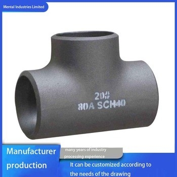 Metal Steel Pipe Fittings Equal Tee DN 80 STD ASTM A335 WP5 Alloy Steel Standard Bevel Ends ASME B16.25