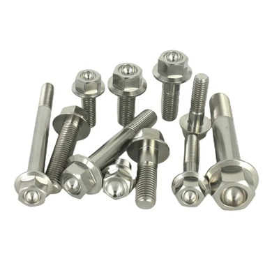 TOBO High Strength Custom Hex Flange GR5 Ti-6al-4v Titanium Fasteners Titanium Bolts Titanium Screws