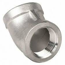 2023 Alloy Steel Pipe Fittings Nickel Alloy Threaded Elbow 45 Degree Forged Silver 1 To 24 Inch