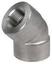 2023 Alloy Steel Pipe Fittings Nickel Alloy Threaded Elbow 45 Degree Forged Silver 1 To 24 Inch