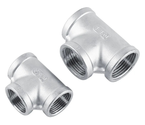 ASME B16.9 Threaded Tee Variable Sizes Range From NPS1/2"-60" Fast Delivery Low MOQ Customizable Material I.g. Carbon Steel Stainless Steel