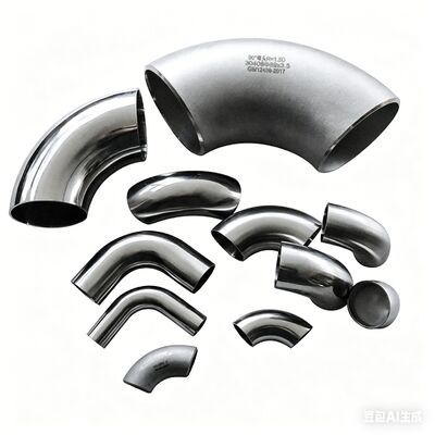 Polished 304 Stainless Steel Elbow, 90 Degree Butt Weld Fitting for Plumbing