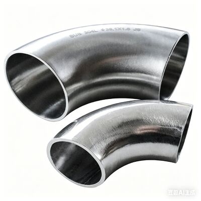 Polished 304 Stainless Steel Elbow, 90 Degree Butt Weld Fitting for Plumbing