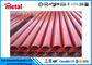 Red / Black Painting Coated Steel Pipe Carbon Steel Erw Material Waterproof