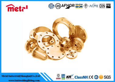 Colored Alloy Copper Pipe Flange , Copper Floor Flange For Exchanger Shells