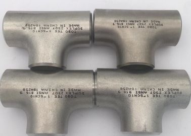 Customized Size ASTM A812 Butt  Welding Pipe Fittings UNS S31803  S32750 S32760 Pipe Seamless Equal Tee Super Duplex