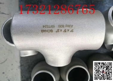 ANSI B 16.9 Alloy 800 Steel Pipe Fittings Type Customized Color Equal Tee And 3''X2'' SCH80