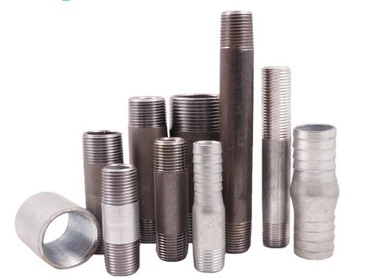 1/2&quot;-4&quot; Carbon steel hydraulic long nipples BSP NPT male thread galvanized steel long or short fittings male pipe nipple