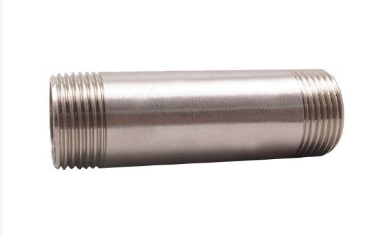 stainless steel sch40/80 welded / seamless male threaded barrel pipe nipple double thread TBE pipe nipple