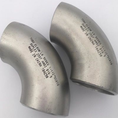 ASME B16.9 Customized Nickel Alloy Pipe Fittings Round Shape 90 Degree Elbow