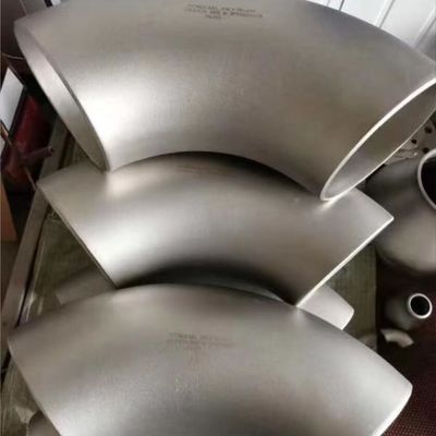 ASME B16.9 Customized Nickel Alloy Pipe Fittings Round Shape 90 Degree Elbow