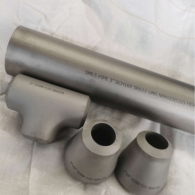 Concentric Reducer SMLS Pipe Fittings SB366 UNS N06022 C22 SCH160 Size 3"X 2"