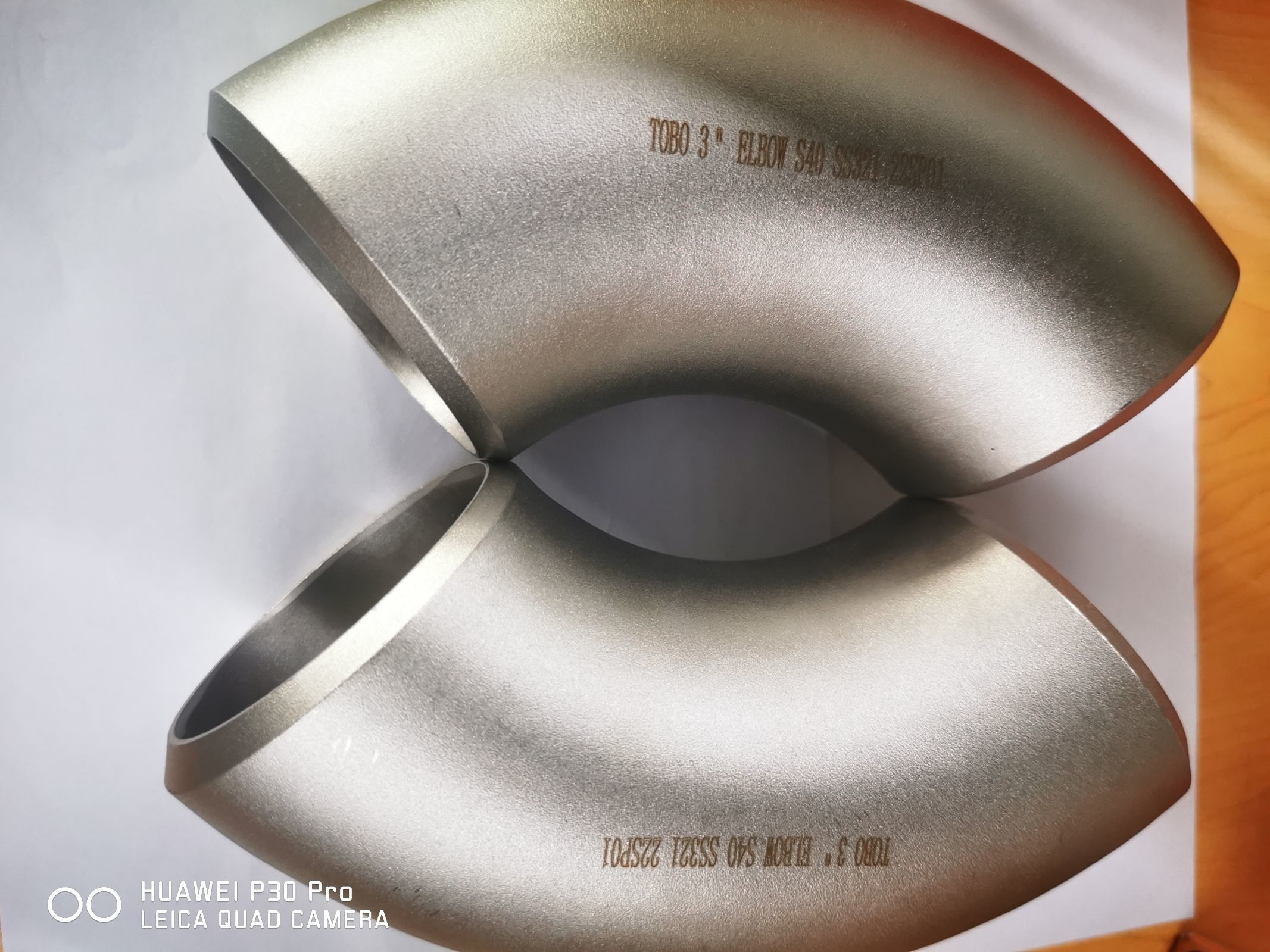 Stainless Steel Pipe Fittings 90 Degree LR BW Elbow OD 3" SCH40S ASTM