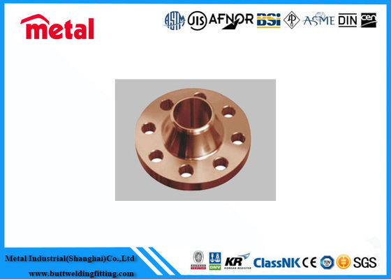 Precision Copper Nickel Pipe Fittings Copper Pipe Flange High Destructive Turbulence